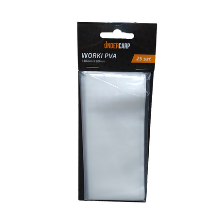 Woreczki PVA Siatka Worki UNDERCARP Wędkarskie Rozpuszczalne 130x60mm 25szt