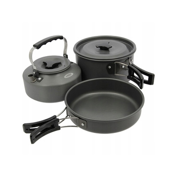 Garnki Turystyczne Naczynia Zestaw Trwałe XL NGT Czajnik Garnek Patelnia