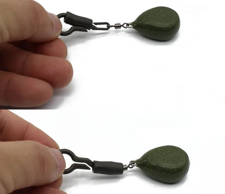 Back Lead Klips do Zatapiania żyłki System do back leadów 37 mm 5 szt AV