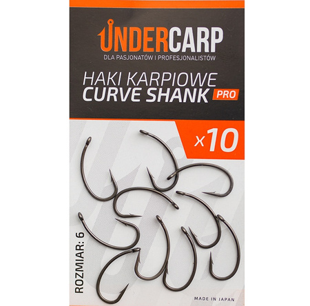 Haczyki Karpiowe Haki UNDERCARP CURVE SHANK PRO rozmiar 6 10 szt.