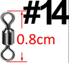 Mikro Krętlik Wędkarski Karpiowy r 14 8,0mm Krętliki x10 AV