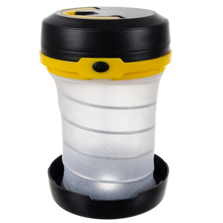 Lampa turystyczna składana 2w1 biały LED żółta obudowa