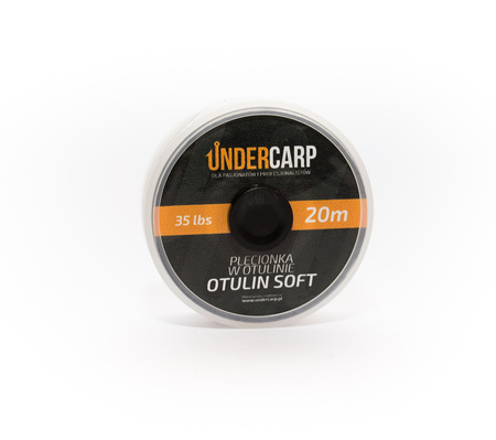 Plecionka przyponowa w otulinie 35 lbs 20 m OTULIN SOFT – zielona UnderCarp