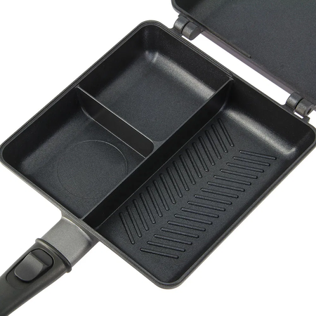 Patelnia Turystyczna Toster Opiekacz 3w1 NGT Dynamic Grill Głęboka Składana