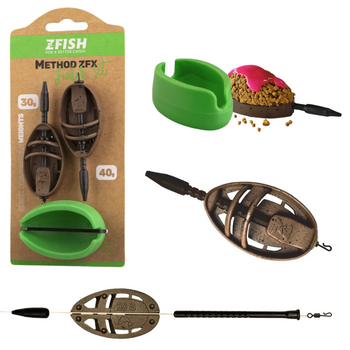 Koszyk Method Feeder Podajniki Zestaw Foremka 30g + 40g ZFISH Set + Mould