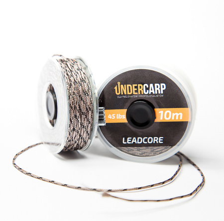 Leadcore 45 lbs 10 m Brązowy Matowy Bardzo Mocny Ołowiany Rdzeń Undercarp