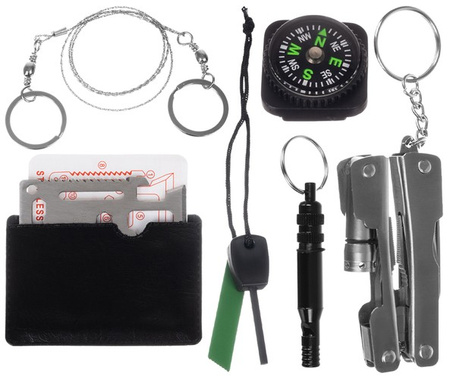 Multitool Survival Zestaw Wojskowy Krzesiwo 7w1