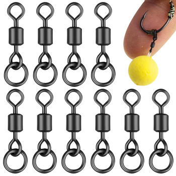 Mikro Krętlik z kółkiem krętlik rolkowy wędkarski rozmiar 14 11mm 10 szt