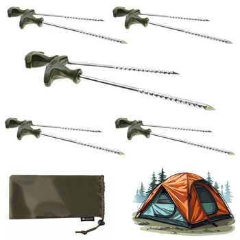 Śledzie do Namiotu 30cm Długie Szpilki Wkręcane Mikado Wojskowe Metalowe