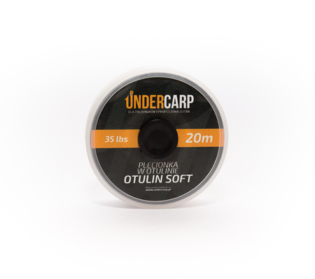 Plecionka przyponowa w otulinie 35 lbs 20 m OTULIN SOFT – brązowa UnderCarp