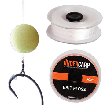 Bait Floss Nić UNDERCARP Do Wiązania Zakładania Przynęt Kulek Pelletów 50m