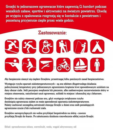 Ogrzewacz do Rąk Grzejki Do Rękawiczek Ogrzewacze 1 para - 2szt Artus