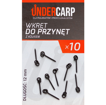Wkręt Do Przynęt Z Kółkiem UNDERCARP 12 mm 10 szt.