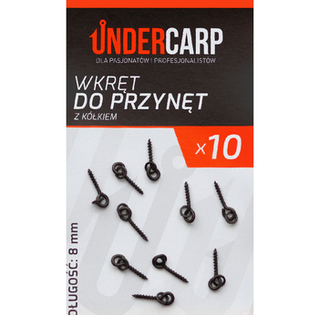 Wkręt Do Przynęt Z Kółkiem UNDERCARP 8 mm 10 szt.
