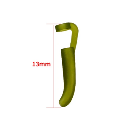 Pozycjoner D-rig haczyka krótki S 13 mm 10 szt. do haczyków zielony