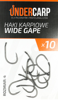 Haczyki Karpiowe Haki UNDERCARP WIDE GAPE 4 10x