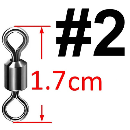 Krętlik Wędkarski Karpiowy r 2 17 mm Krętliki x10 AV