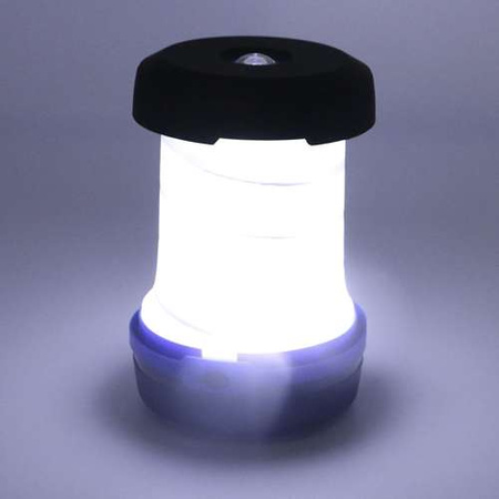 Lampa turystyczna składana 2w1 biały LED niebieska obudowa