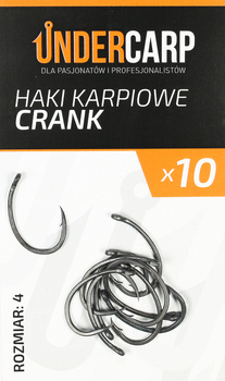 Haczyki Karpiowe Haki UNDERCARP CRANK rozmiar 4 10 szt