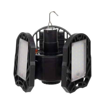 Lampa Turystyczna Kempingowa Solarna z Haczykiem Akumulatorowa z Pilotem
