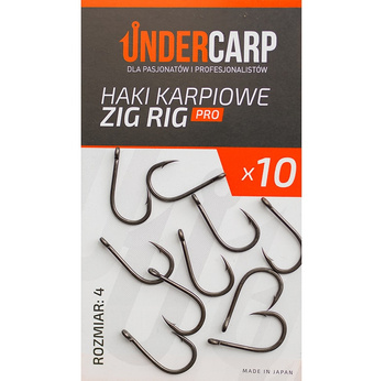 Haczyki Karpiowe Haki UNDERCARP ZIG RIG PRO 4 10x