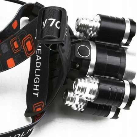Latarka Czołowa Czołówka LED 5xLED Akumulatorowa Mocna 2x 18650 USB 4 tryby