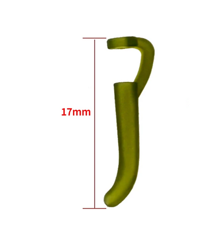 Pozycjoner D-rig haczyka krótki M 17 mm 10 szt. do haczyków zielony