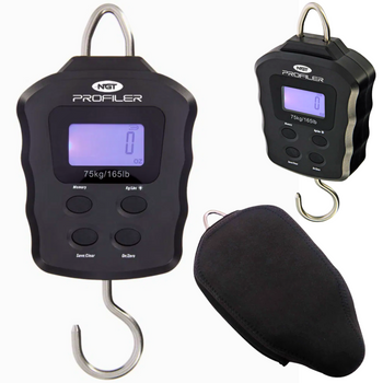 Waga Wędkarska Karpiowa Elektroniczna 75kg z Pokrowcem Hakowa Profiler NGT