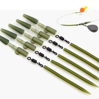 Bezpieczny Klips Karpiowy Krętlik x5 Zielony Zestaw Szybkozłączka AV