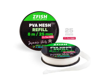 Siatka PVA Zapas 25mm Uzupełnienie 8m! 25-50 sek. Tunel Rozpuszczalna ZFISH