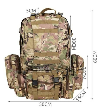 Plecak militarny wojskowy duży 45L XXL HQ moro khaki
