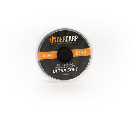 Plecionka przyponowa 15 lbs 20 m ULTRA SOFT brązowa Undercarp