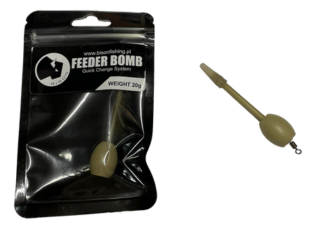 Bombka Feeder Bomb Bison Ciężarek Wędkarski 20g L Sand