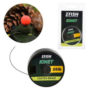 Plecionka Przyponowa w Otulinie 25 lb 10 m Kinet Brązowo-Zielona Camo ZFISH