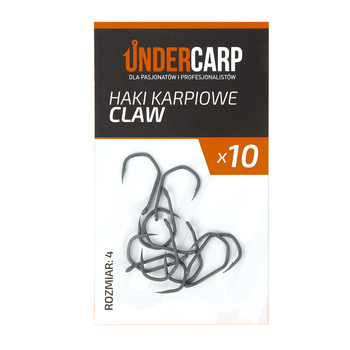 Haki Karpiowe Teflonowe Haczyki UNDERCARP CLAW 4