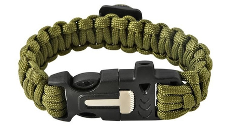 Bransoletka Paracord Survival 5w1 Krzesiwo Kompas