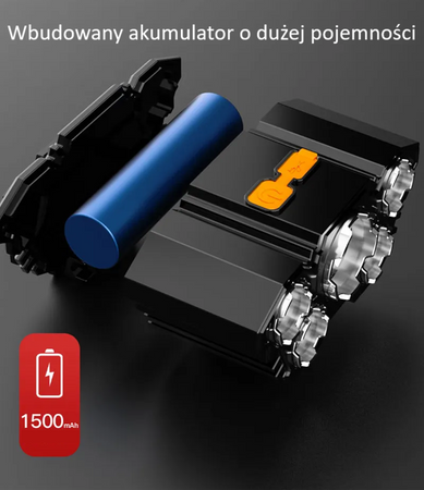 Czołówka Latarka Czołowa LED Akumulatorowa Mocna 0-180 stopni AV