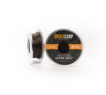 Plecionka przyponowa 15 lbs 20 m ULTRA SOFT brązowa Undercarp