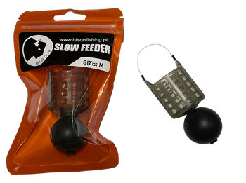 Koszyk Slow Feeder M Bison Wolnoopadający Czarny