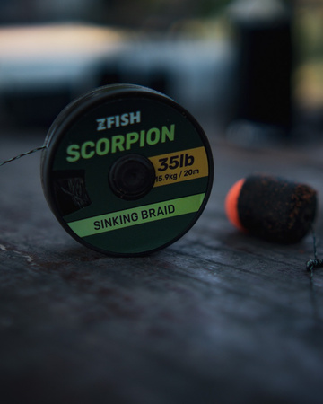 Plecionka Przyponowa Tonąca 25 lb 20 m Scorpion Zielono-Brązowa Camo ZFISH
