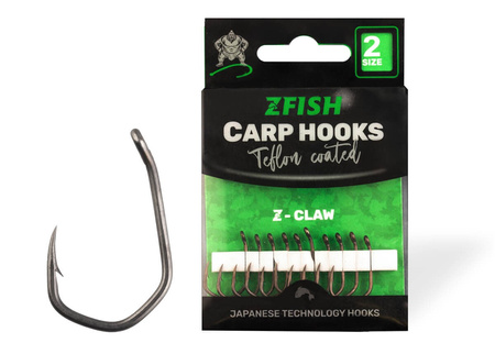 Haczyki Karpiowe Haki Japońskie CLAW ZFISH rozmiar 4 10 szt Teflonowe