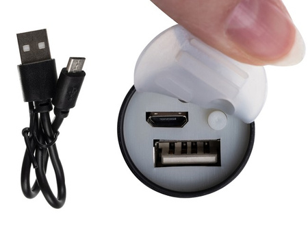 Latarka LED Taktyczna Akumulatorowa Mocna USB Etui
