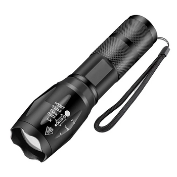 Latarka LED Taktyczna Mocna Zoom Metalowa Survival AV
