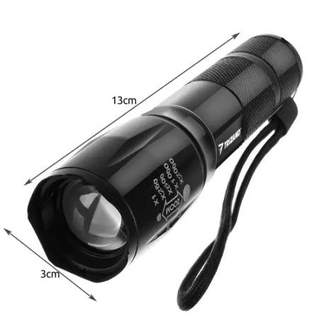 Latarka LED UV Taktyczna Akumulatorowa Mocna Etui