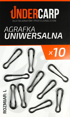 Agrafka Uniwersalna L Wędkarska Spinka Klips x10 UnderCarp
