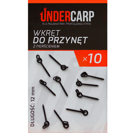 Wkręt Do Przynęt Z Pierścieniem UNDERCARP 12mm 10x
