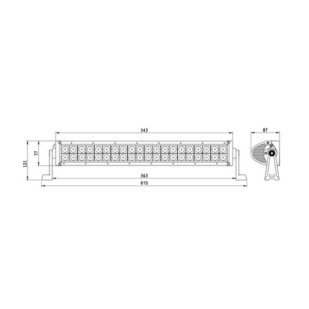 Mocny Panel 40x LED BAR belka 630mm ECE R10 120 W 4453 LM