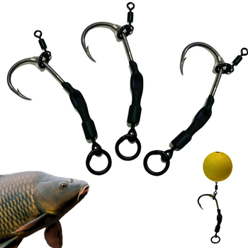 Przypon Ronnie Rig Karpiowy Wide Gape 4 Gotowy Uzbrojony Hak 3 sztuki