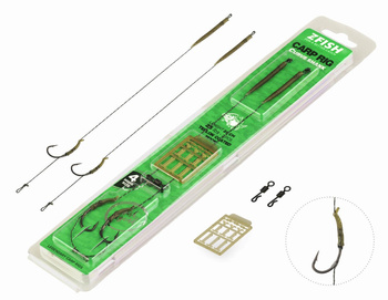 ZFISH Przypon Curve Shank Carp Rig hak 4