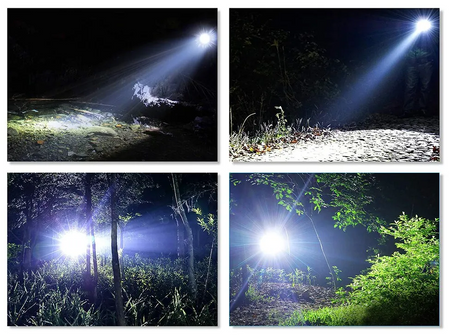 Latarka LED Taktyczna Mocna Zoom Metalowa Survival AV